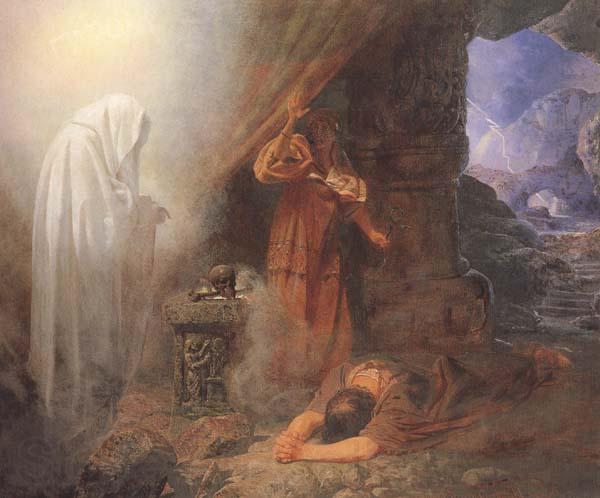 Edward Henry Corbould,RI,RWS Saul and the Witch of Endor (mk46) Spain oil painting art